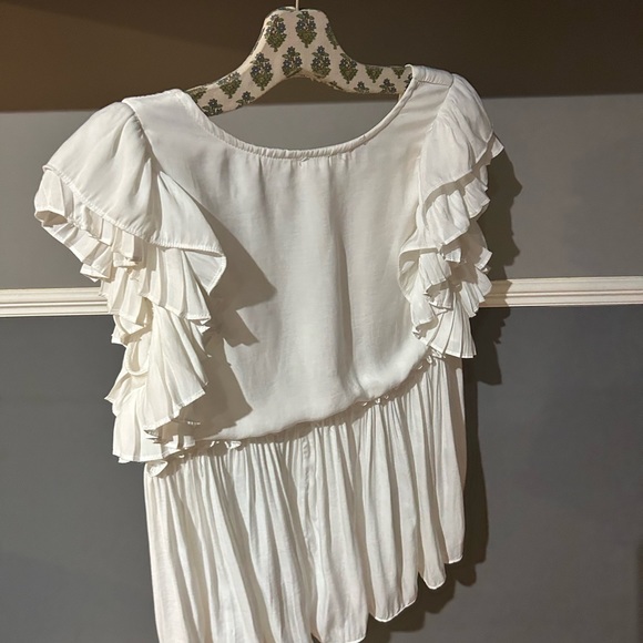 White Ruffle Blouse - Picture 2 of 3
